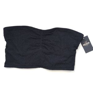 3/$20 NWT Hollister Gilly Hicks Navy Blue Strapless Lace Bandeau Top Size Small